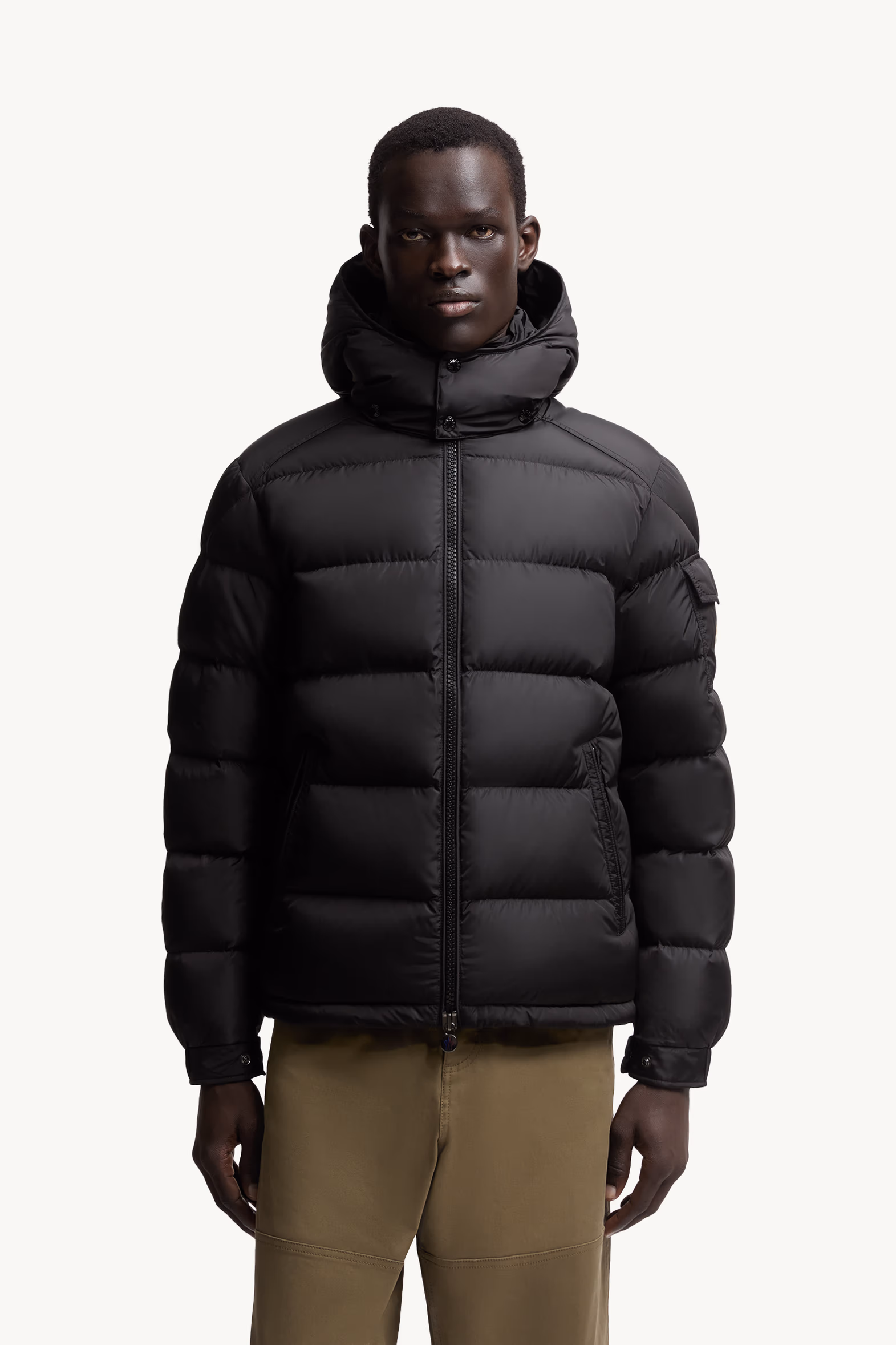 Moncler Maya Hooded Short Down Jacket Men Black Moncler 3